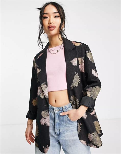 blazer estampada mujer.